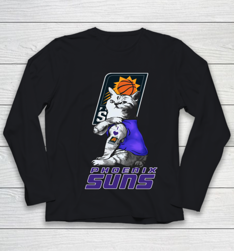 NBA Basketball My Cat Loves Phoenix Suns Youth Long Sleeve