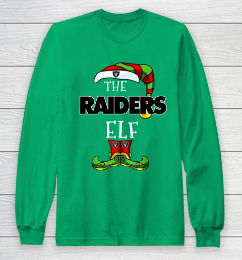 Oakland Raiders Christmas ELF Funny NFL Long Sleeve T-Shirt 4