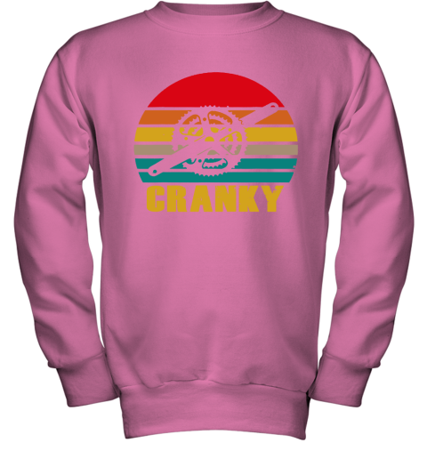 Bicycle Cranky Cycling Lovers Sunset Vintage Youth Sweatshirt