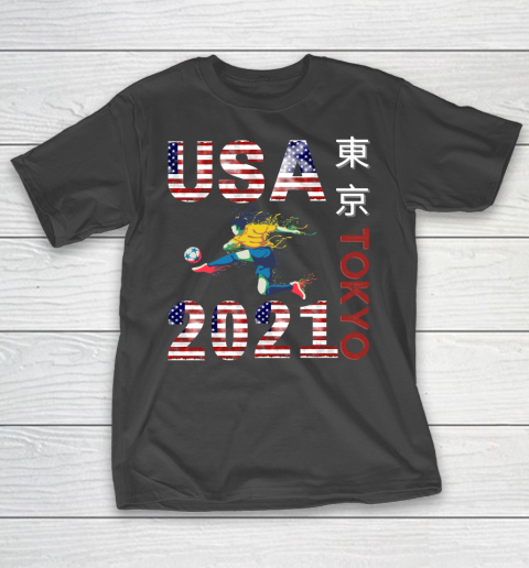 Tokyo Olympics 2021 USA Team Soccer American Flag T-Shirt