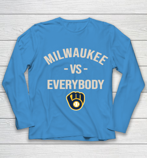 Milwaukee Brewers Vs Everybody Youth Long Sleeve 5