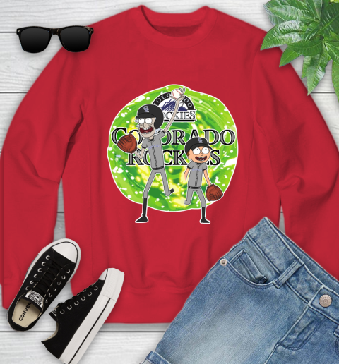 MLB Colorado Rockies Rick And Morty Baseball Sports Youth Sweatshirt 9