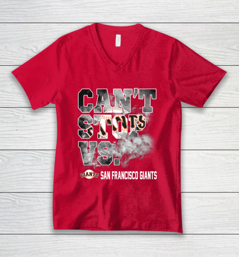 MLB San Francisco Giants Baseball Can't Stop Vs Giants V-Neck T-Shirt 6