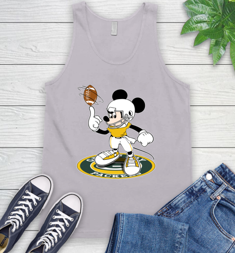 NFL Football Green Bay Packers Cheerful Mickey Disney Shirt Tank Top 4