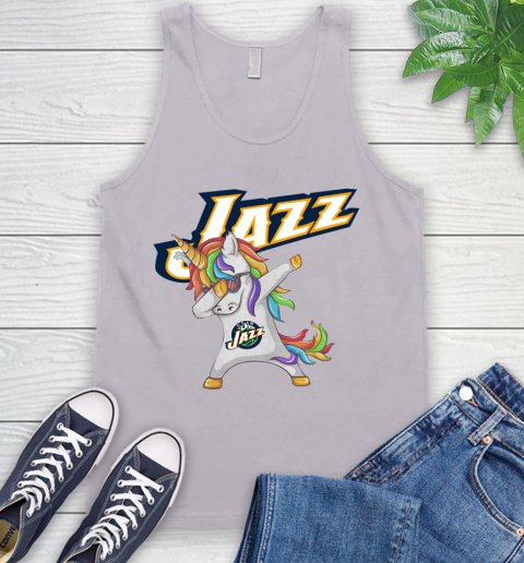 Utah Jazz NBA Basketball Funny Unicorn Dabbing Sports Tank Top 4