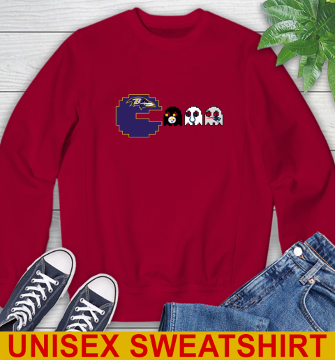 Baltimore Ravens NFL Football Pac Man Champion Sweatshirt 7