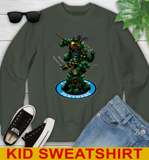 NFL Football Carolina Panthers Teenage Mutant Ninja Turtles Shirt Youth Sweatshirt 9