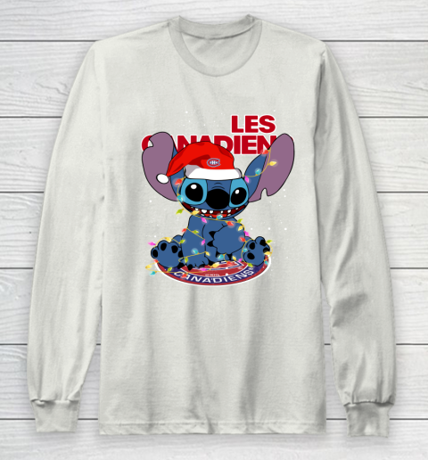Montreal Canadiens NHL Hockey noel stitch Christmas Long Sleeve T-Shirt 9