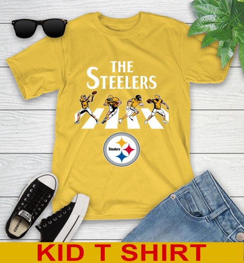 NFL Football Pittsburgh Steelers The Beatles Rock Band Shirt Youth T-Shirt 9