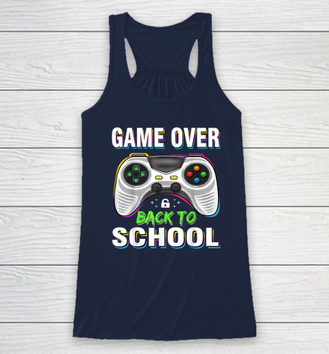 Back to School Funny Game Over Teacher Student Racerback Tank 5