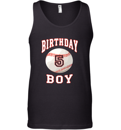 Kids Baseball Bday 5th Birthday Boy Shirt for 5 Years Old Gift Tank Top