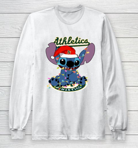 Oakland Athletics MLB noel stitch Baseball Christmas Long Sleeve T-Shirt