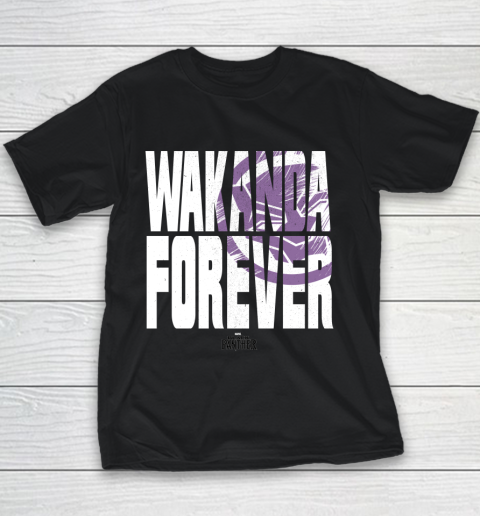 Marvel Black Panther WAKANDA FOREVER Hidden Logo Youth T-Shirt