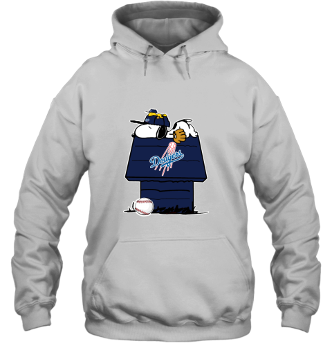 Los Angeles Dodgers Snoopy And Woodstock Resting Together MLB Hoodie