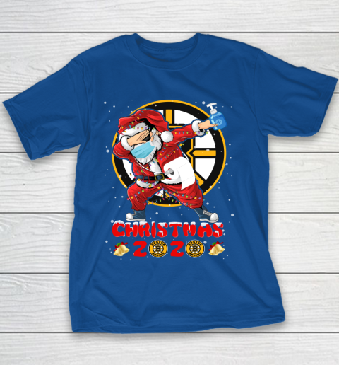 Boston Bruins Funny Santa Claus Dabbing Christmas 2020 NHL Youth T-Shirt 6