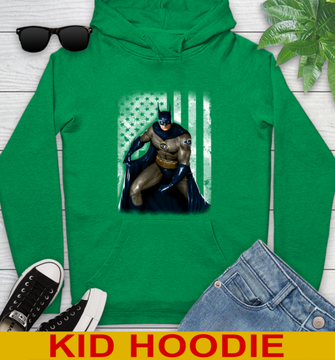 Los Angeles Rams NFL Football Batman DC American Flag Shirt Youth Hoodie 8