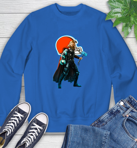 NFL Thor Avengers Endgame Football Cleveland Browns Sweatshirt 8