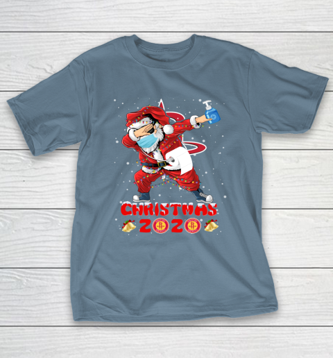 Houston Rockets Funny Santa Claus Dabbing Christmas 2020 NBA T-Shirt 6