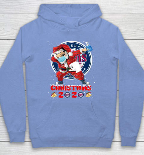 Minnesota Twins Funny Santa Claus Dabbing Christmas 2020 MLB Hoodie 8