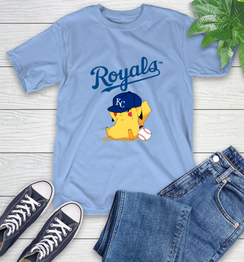 MLB Pikachu Baseball Sports Kansas City Royals T-Shirt 11
