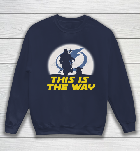 Tampa Bay Lightning NHL Ice Hockey Star Wars Yoda And Mandalorian This Is The Way Sweatshirt 2