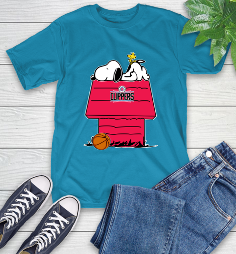 LA Clippers NBA Basketball Snoopy Woodstock The Peanuts Movie T-Shirt 9 LA Clippers NBA Basketball Snoopy Woodstock The Peanuts Movie T-Shirt - Image 9