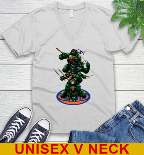NBA Basketball New York Knicks Teenage Mutant Ninja Turtles Shirt V-Neck T-Shirt