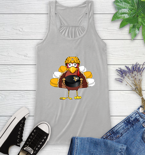Pittsburgh Penguins Turkey Thanksgiving Day Racerback Tank