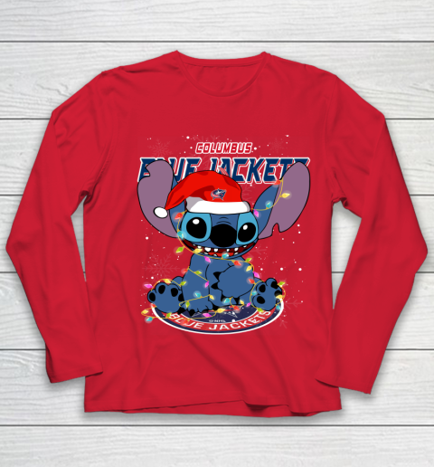 Columbus Blue Jackets NHL Hockey noel stitch Christmas Youth Long Sleeve 7
