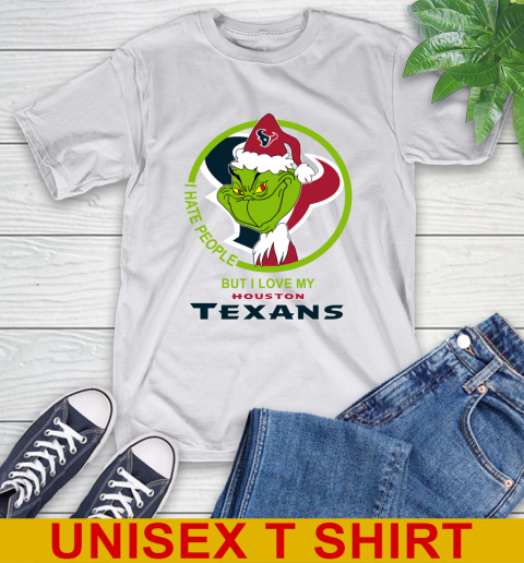 Houston Texans NFL Christmas Grinch I Hate People But I Love My Favorite Football Team T-Shirt 12