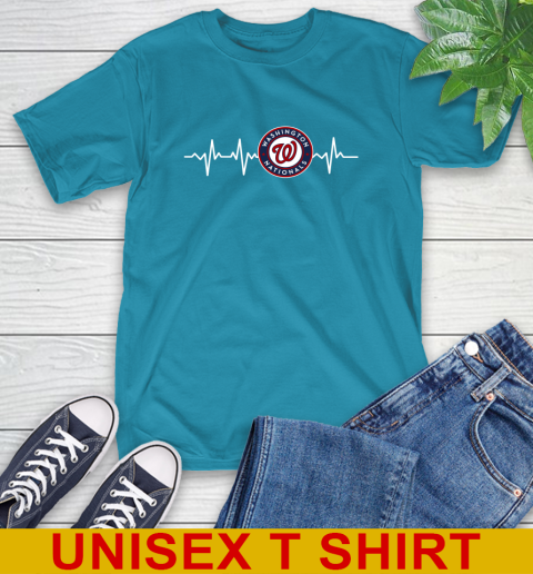 Washington Nationals MLB Baseball Heart Beat Shirt T-Shirt 9