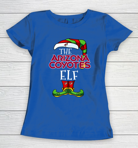 Arizona Coyotes Christmas ELF Funny NHL Women's T-Shirt 8