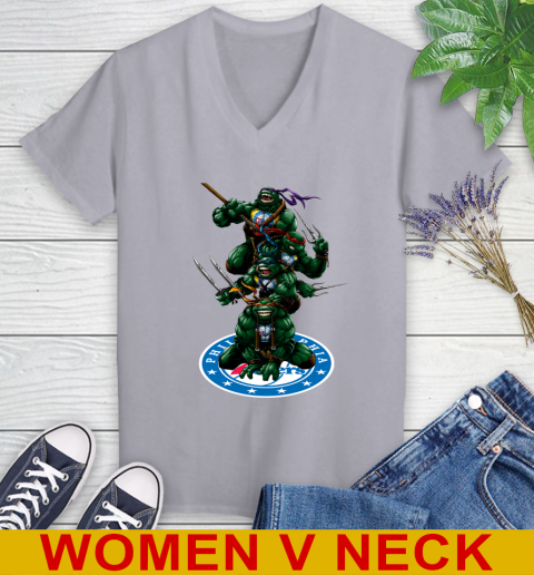 NBA Basketball Philadelphia 76ers Teenage Mutant Ninja Turtles Shirt Women's V-Neck T-Shirt 5