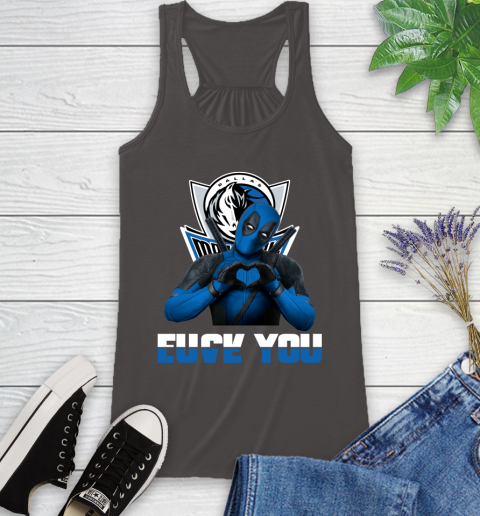 NBA Dallas Mavericks Deadpool Love You Fuck You Basketball Sports Racerback Tank 11