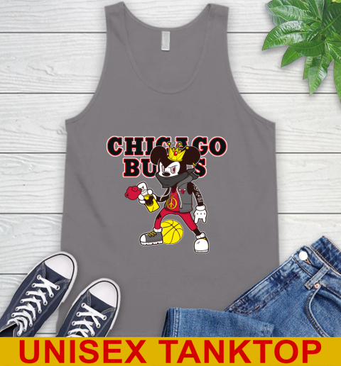 Chicago Bulls NBA Basketball Mickey Peace Sign Sports Tank Top 7