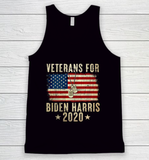Veterans for Biden Harris 2020 USA Flag Vintage Tank Top
