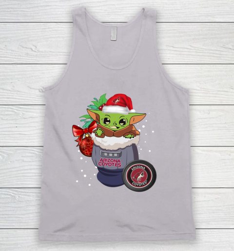 Arizona Coyotes Christmas Baby Yoda Star Wars Funny Happy NHL Tank Top 4