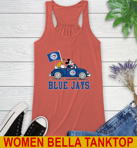 MLB Baseball Toronto Blue Jays Pluto Mickey Driving Disney Shirt Racerback Tank 4