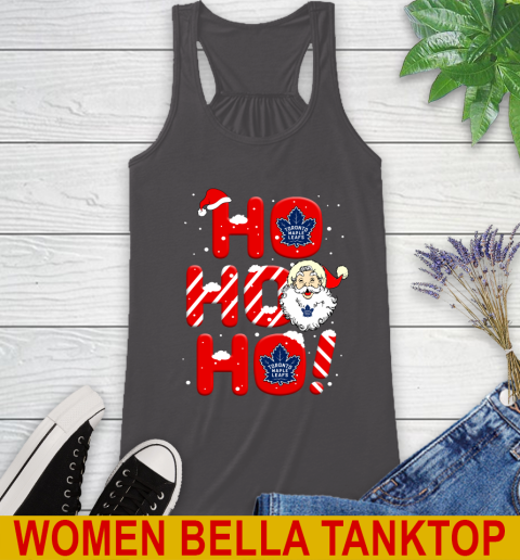 Toronto Maple Leafs NHL Hockey Ho Ho Ho Santa Claus Merry Christmas Shirt Racerback Tank 10