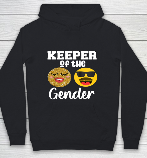 Keeper of the Gender Staches or Lashes Gender Reveal Party Youth Hoodie