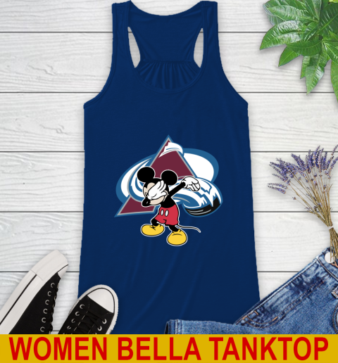 Colorado Avalanche NHL Hockey Dabbing Mickey Disney Sports Racerback Tank 9