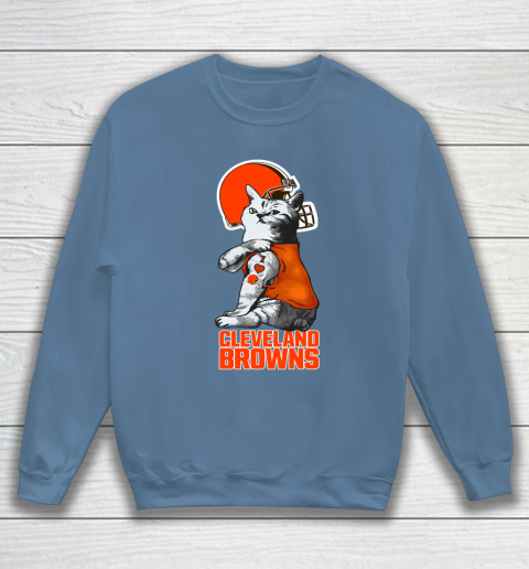 NFL Football My Cat Loves Cleveland Browns Sweatshirt 6