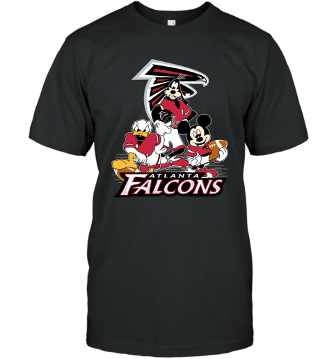 NFL Atlanta Falcons Mickey Mouse Donald Duck Goofy Football T Shirt