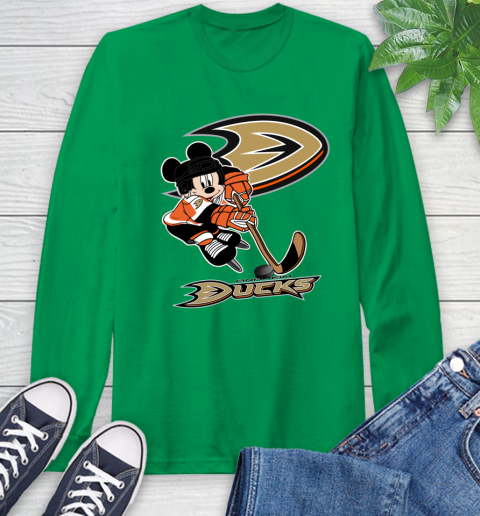NHL Anaheim Ducks Mickey Mouse Disney Hockey T Shirt Long Sleeve T-Shirt 19