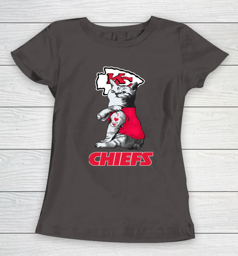 NFL Football My Cat Loves Kansas City Chiefs Women's T-Shirt 7