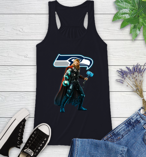 NFL Thor Avengers Endgame Football Seattle Seahawks Racerback Tank 10