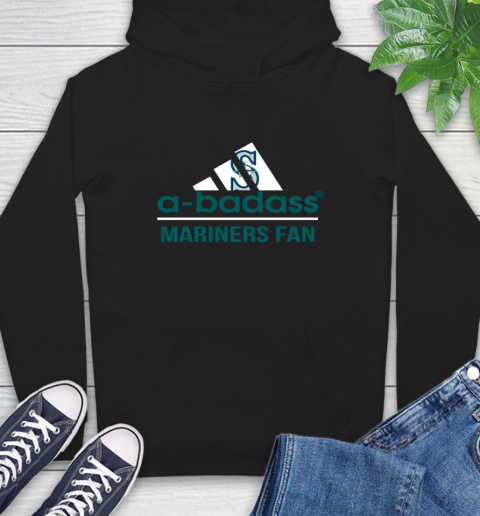 MLB A Badass Seattle Mariners Fan Adidas Baseball Sports Hoodie