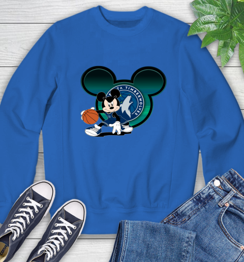 NBA Minnesota Timberwolves Mickey Mouse Disney Basketball Sweatshirt 8