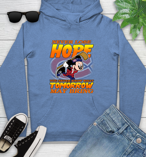 Montreal Canadiens NHL Hockey ootball Mickey Disney Never Lose Hope Youth Hoodie 13