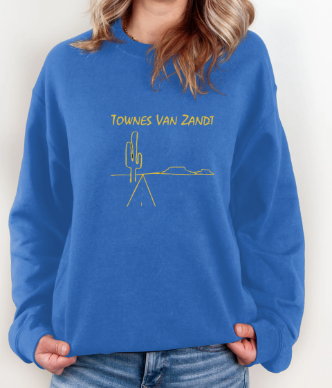 TOWNES VAN ZANDT ROADSONGS Sweatshirt 7hxk townes van zandt roadsongs sweatshirt 35 front royal